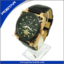 Customized Watch for Men with Genuine Leather Band